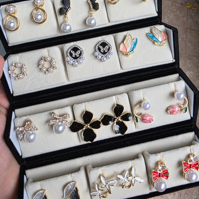 Korean earrings jewellery box