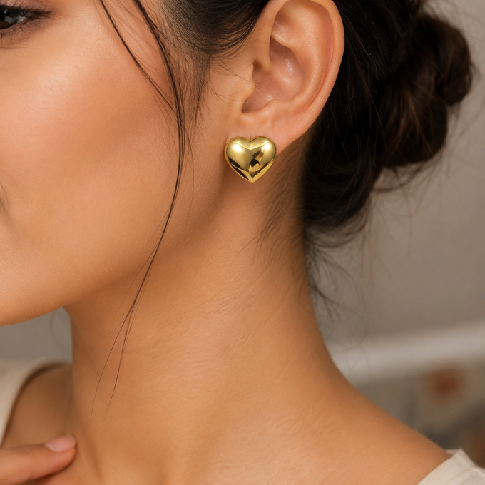 Heart Stud Earrings 💛