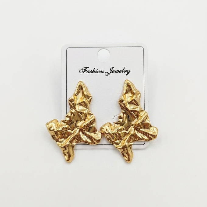 Melted Gold Statement Earrings