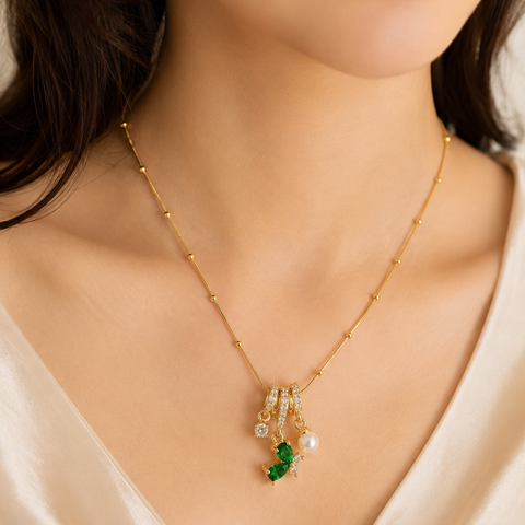 Green Aura charm pendant