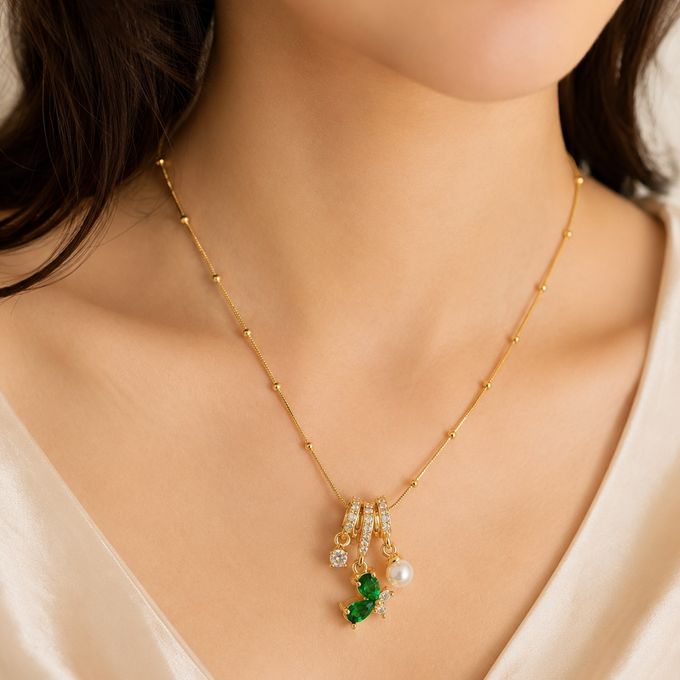 Green Aura charm pendant