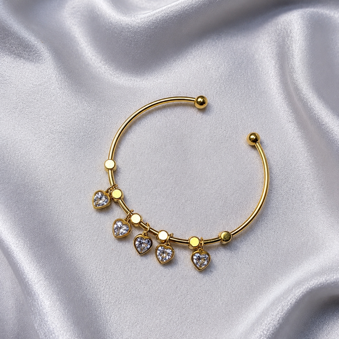 Crystal Heart Drop Bracelet