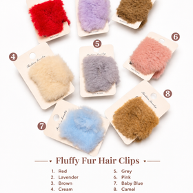 Fluffy Fur Hair Clips