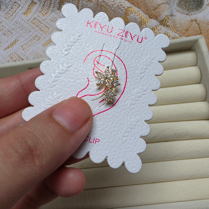 Dainty flora ear cuff