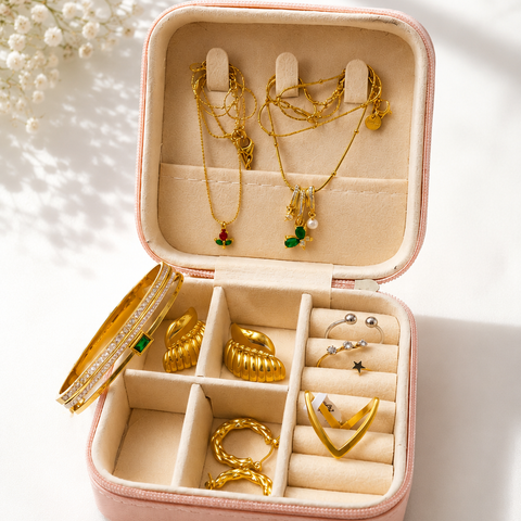 Anti-tarnish jewellery gift box Free organiser (8 items)