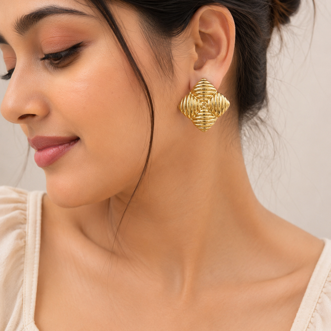 Square dangle Earrings