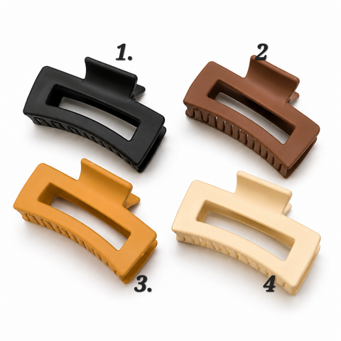 Minimalist Luxe Rectangular Claw Clips