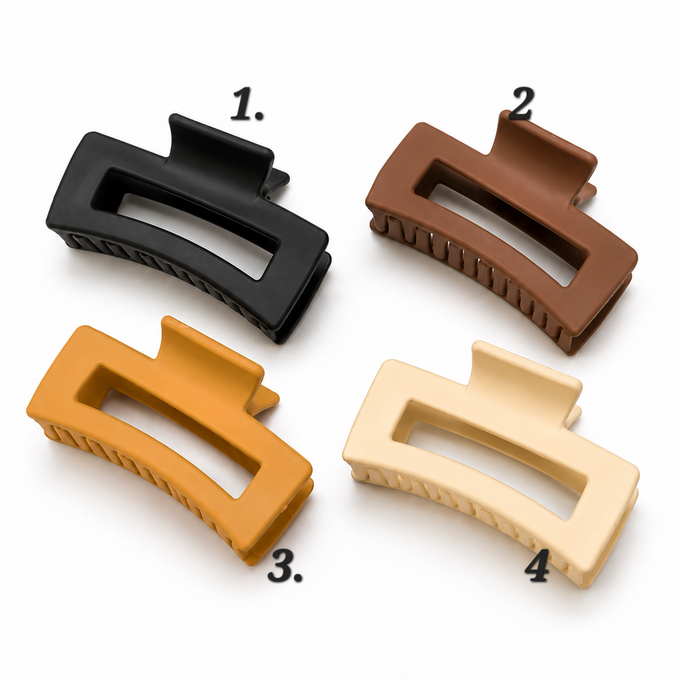 Minimalist Luxe Rectangular Claw Clips
