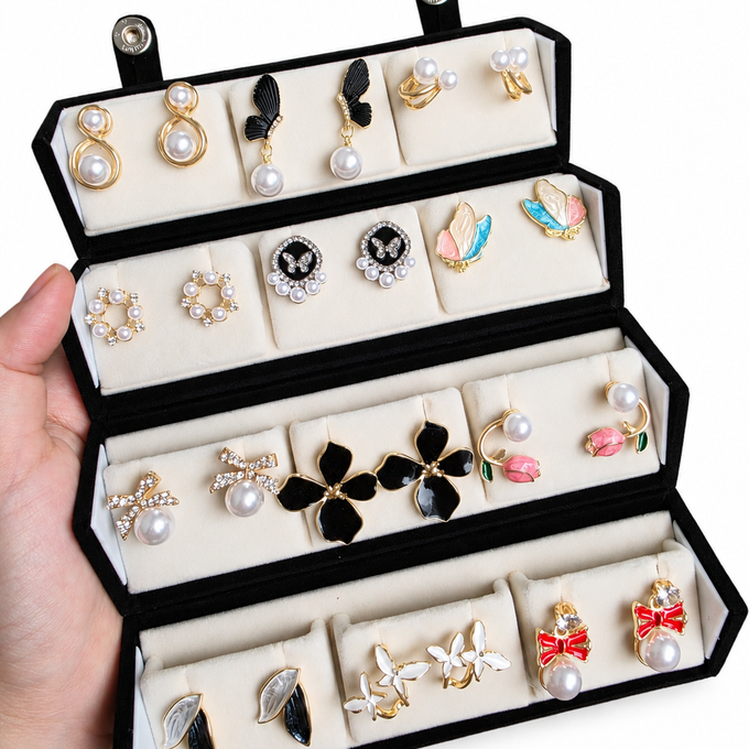 Korean earrings jewellery box