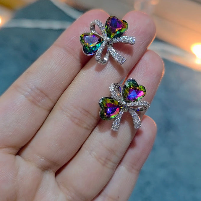 Luxurious Aurora Butterfly Bow Earrings