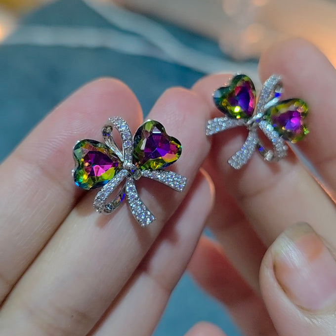 Luxurious Aurora Butterfly Bow Earrings